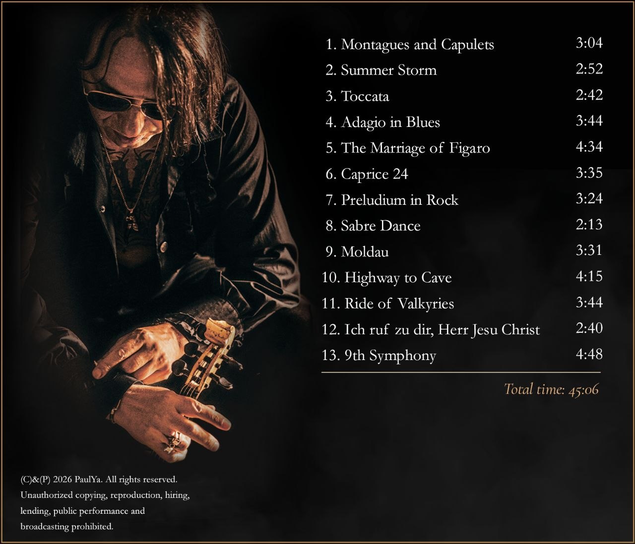 PaulYa - From Classic To Rock Tracklist